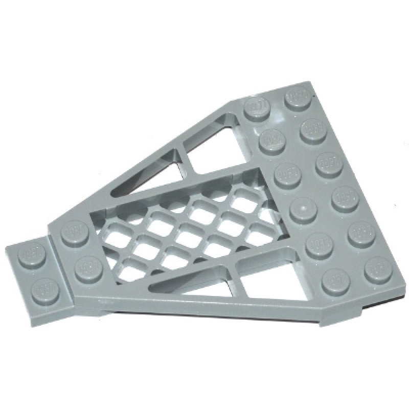 Wig plaat 8x6x2/3 met rooster Light Bluish Gray